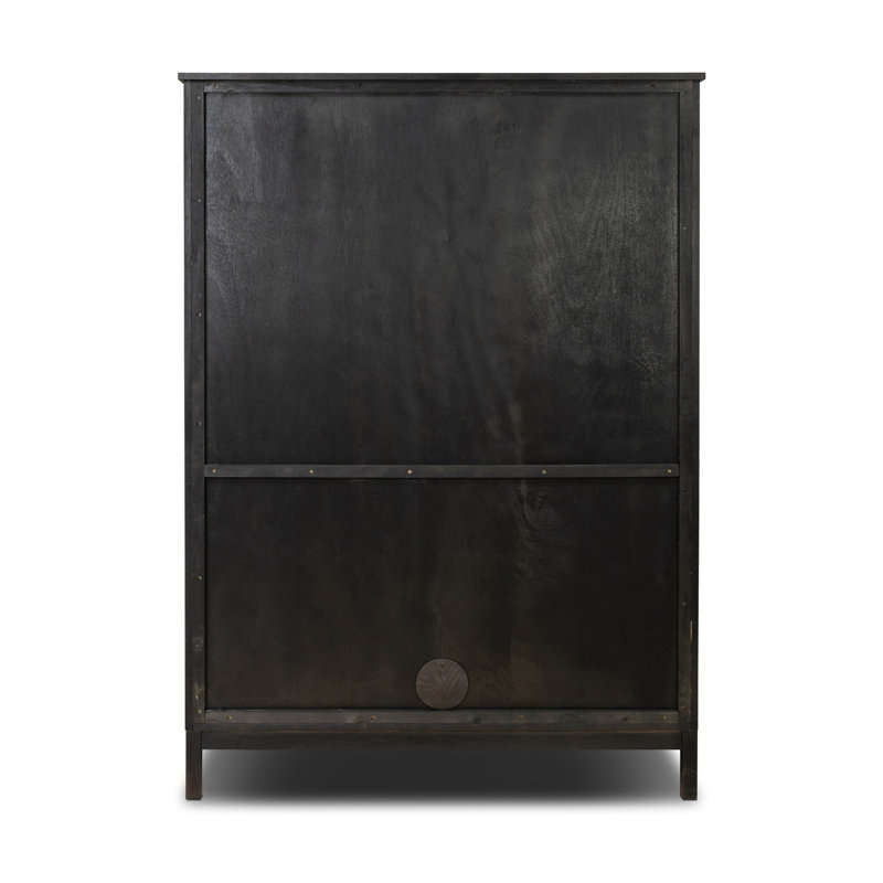 Alessio Cabinet-Aged Natural Oak, Smoked Black Veneer