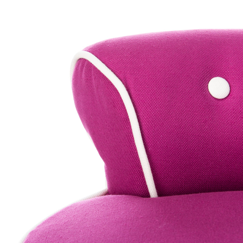 Abordale Solid Wood Accent Stool, Fuschia