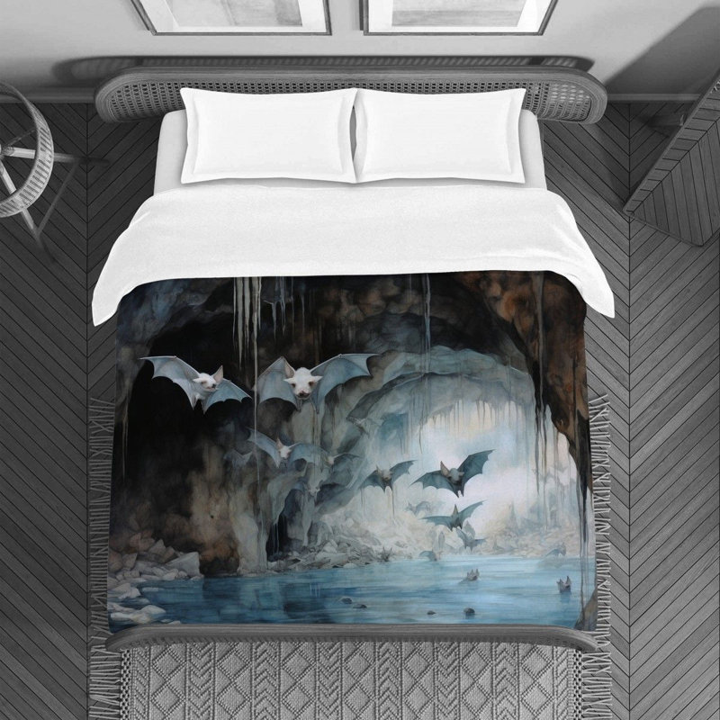 Housse de couette Bat Bedding Animal, Housse de couette pour lit simple