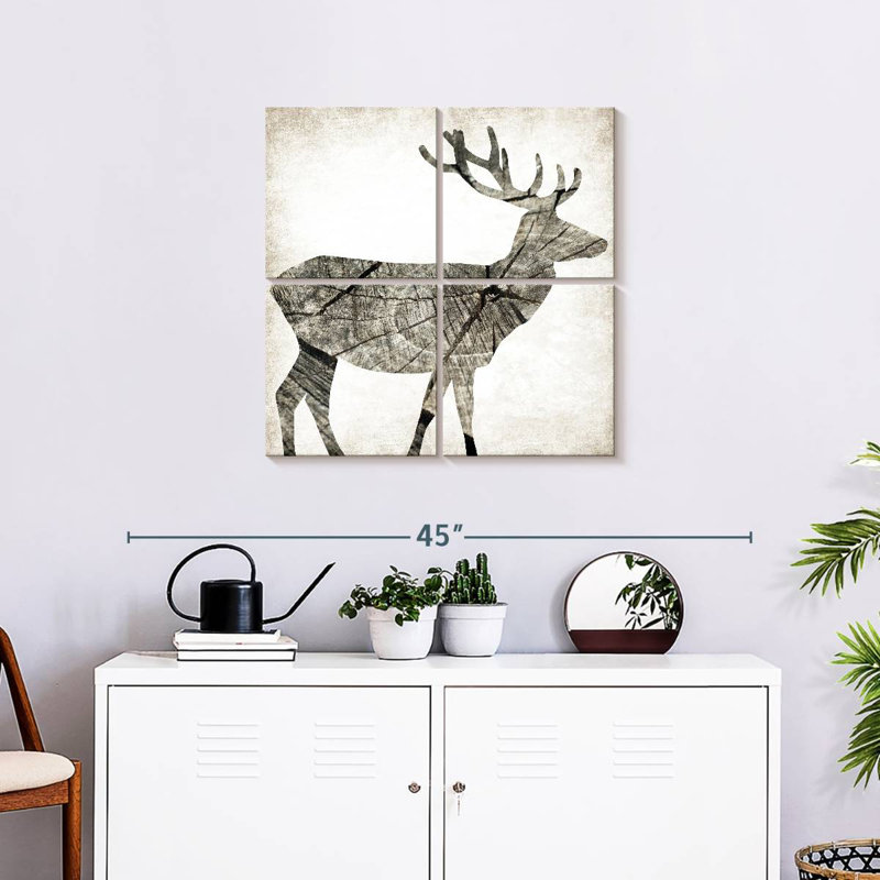Bois de cerf Brampt, H 26 po x l 26 po