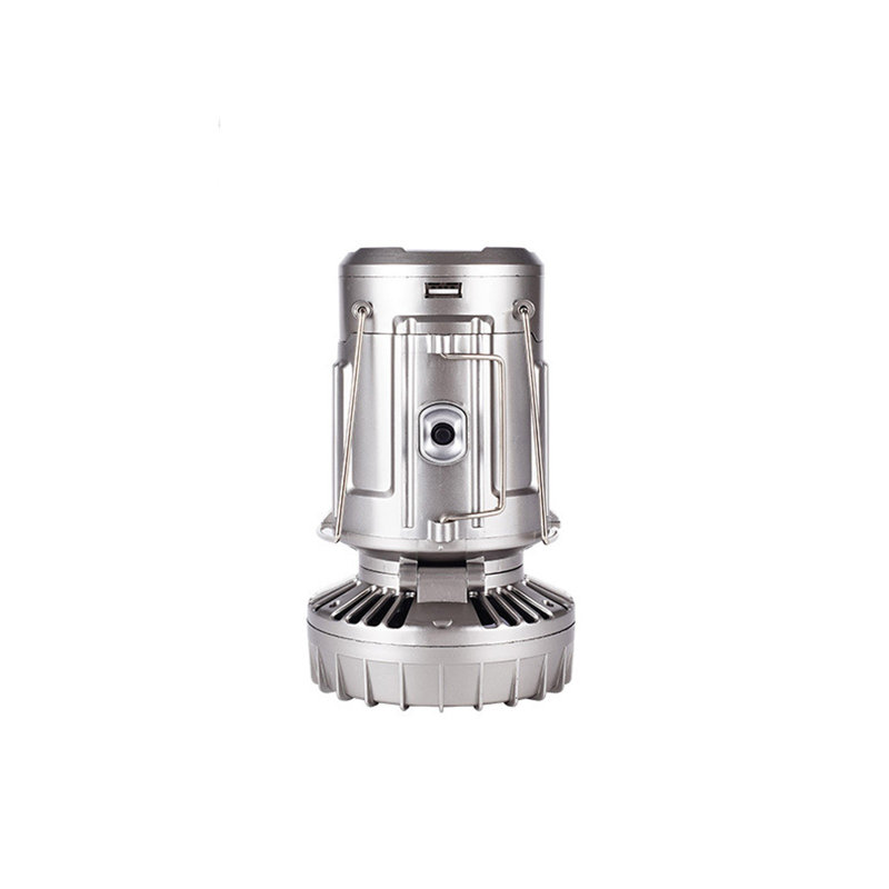Lumières pour les amateurs de plein air Tente de camping avec ventilateur pliant, Silver