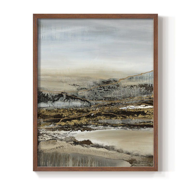 Annuel, impression encadrée en bois massif, H 20 po x l 16 po, Brun