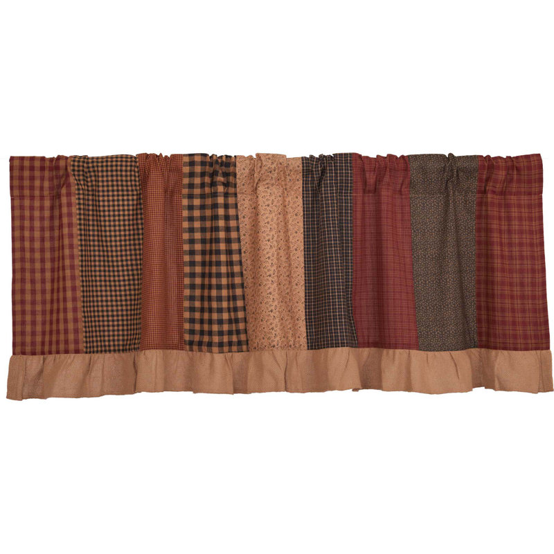 Hawtrey Cotton Patchwork Tailored Window Valance, 19" H x 60" W