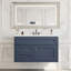 Meuble-lavabo mural de 36 po, armoire de rangement flottante avec 2 tiroirs, 1 tiroir basculant, lavabo simple en céramique à 3 trous, armoire moderne-332580673
