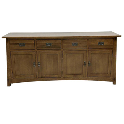 Mission 4 Door 4 Drawer Oak Sideboard - Walnut