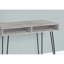 Table de bureau contemporaine, l 40 po, stratifié gris, métal noir, options de rangement disponibles-133405311