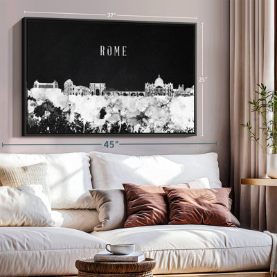 " Rome Skyline BW "