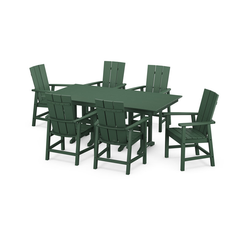 POLYWOOD x Sol 72 Westwick 7-Piece Modern Dining Set, Green