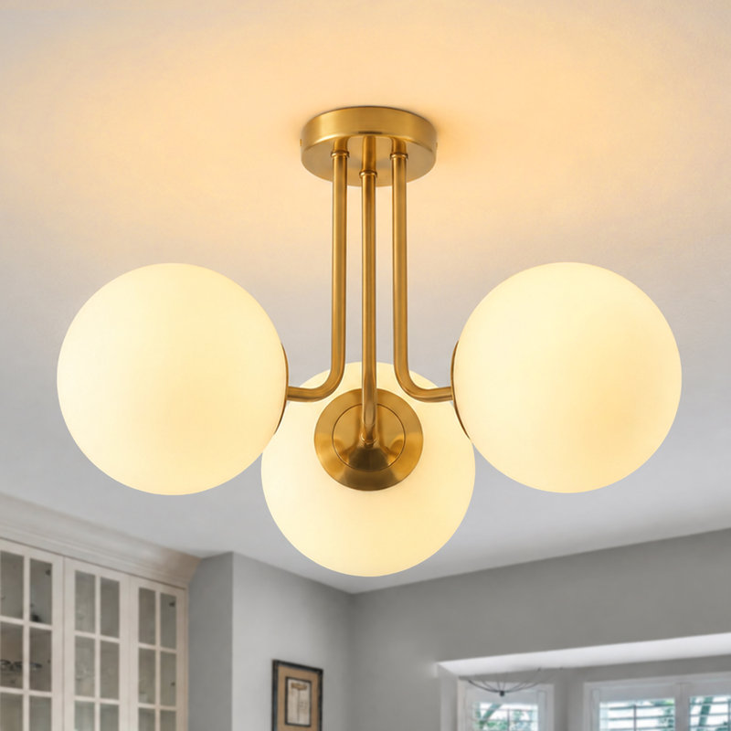Nathon Glass Semi Flush Mount