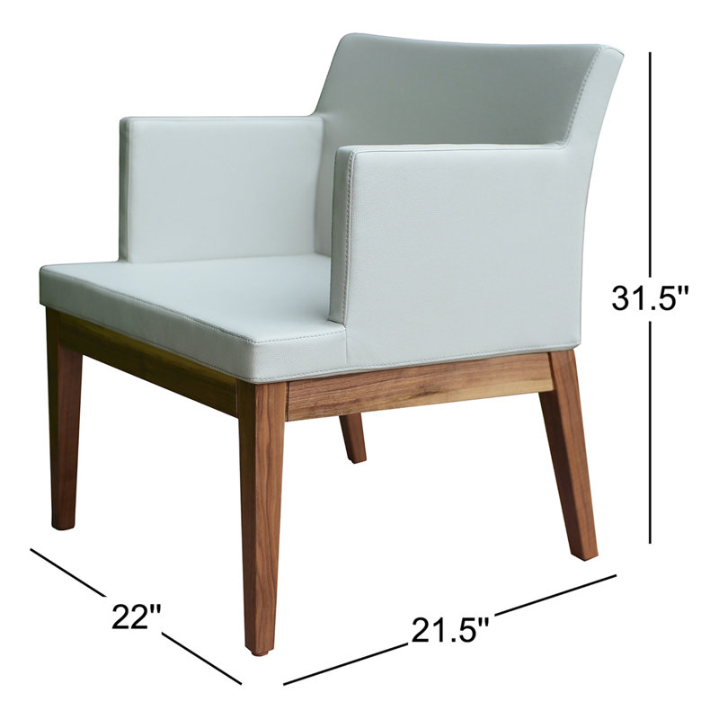 Fauteuil Soho, Similicuir gris pâle