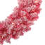 Pre-Lit Flocked Pink Artificial Christmas Wreath - Clear Lights-1743919593