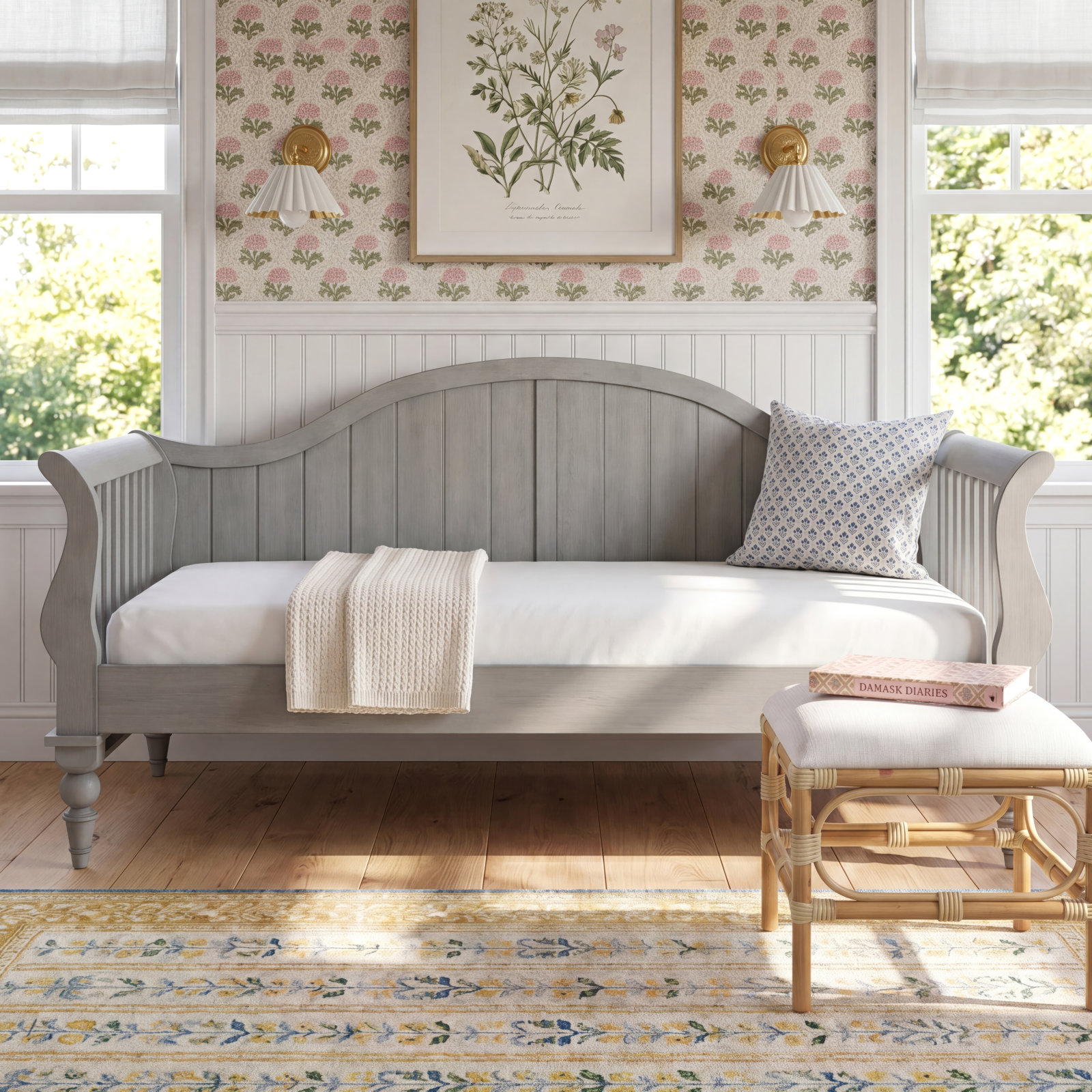 Delaria Open Side Daybed - Twin, Antique White
