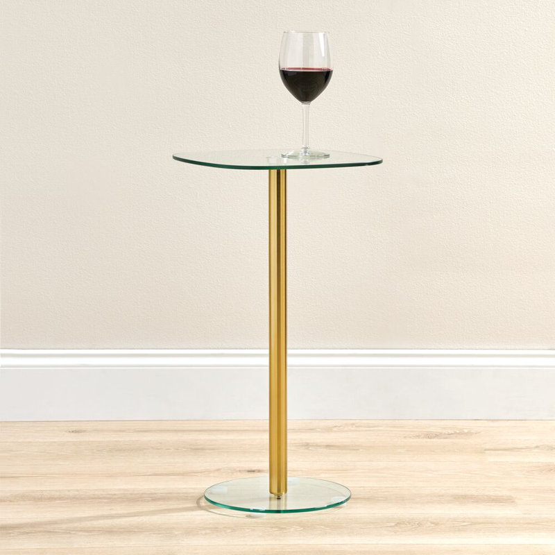 iDesign Square Drink Table for Small Spaces