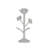 10.125'' H Iron Tabletop Candlestick