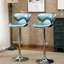 Réglable, bleu, similicuir, base, de 2 bases-569634454
