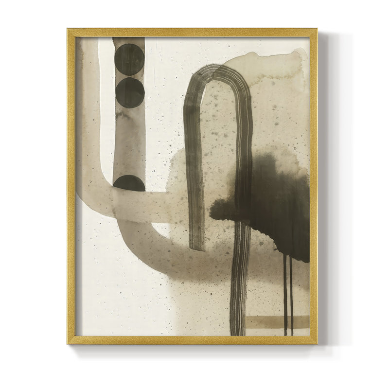«Muddy Mécanismes II», reproduction encadrée - bois massif, H 15 po x l 12 po, Doré