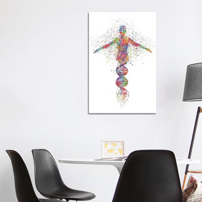 DNA Woman - Wrapped Canvas Print
