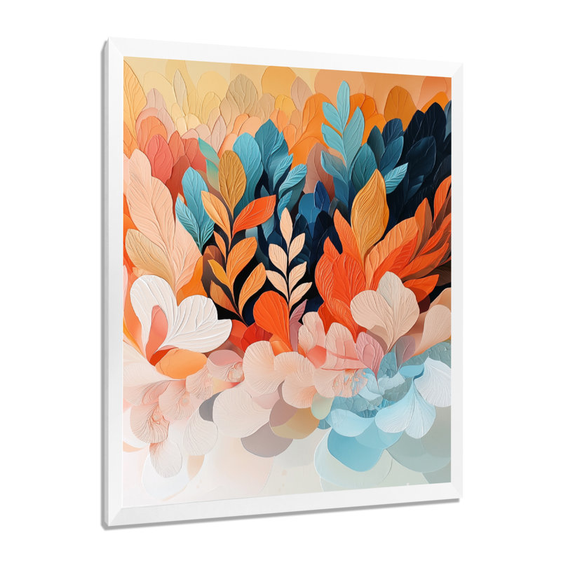Katy - impressions sur toile abstraites, Impression d'un seul cadre photo, H 40 po x l 30 po, Blanc