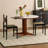 White&Walnut Round Dining table