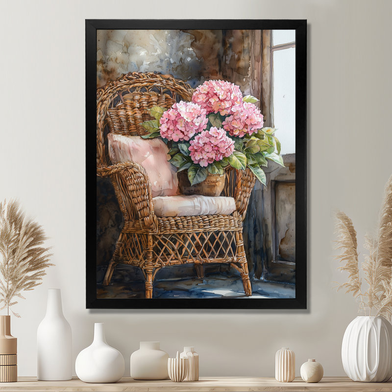 Leaston - reproduction d'art sur toile florale, Noir, H 20 po x l 12 po, Reproduction encadrée sans passe-partout