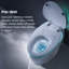 Toilettes bidet intelligentes Sanyipace, hauteur confort ADA, chasse d'eau puissante MaP 1000 g, ouverture et fermeture automatiques, capteur de pied pour hommes, séchoir à air chaud intégré et siège de toilette entièrement automatique.