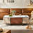 Minimalist Saddle Leather Slate Coffee Table