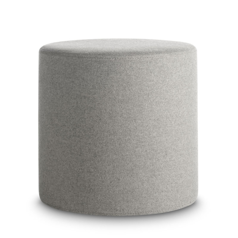 Bumper Cylinder Pouf, Vesper Light Gray