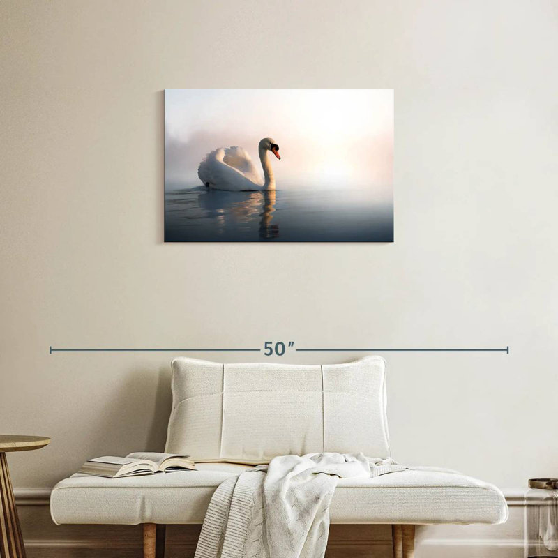 Crowle majestueux cygne, H 20 po x l 30 po