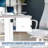 VIVO White Dual Level Pull Out Under Desk Storage Drawer Set without Shell