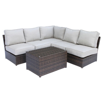 Fully Assembled Wicker 4-Person Outdoor Seating Group With Cushions