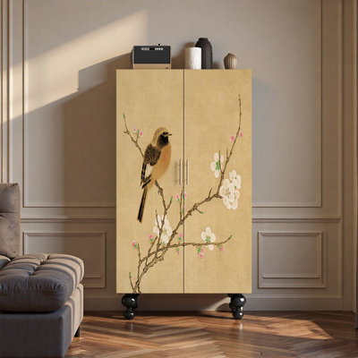 Armoire classique en bois de pin