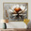 «The Winter Wild Thistle Bloom III - Thistle», reproduction d'art sur toile encadrée