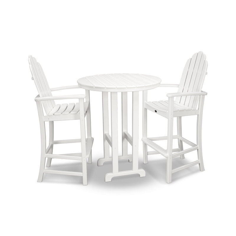 Cape Cod Round Bar Set, Classic White, 2