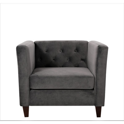 Modern Button Tufted Velvet Accent Chair