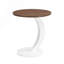 Ensemble de 2 tables basses gigognes blanches, orales et rondes, table de salon, grande 47,24 po, petite 19,69 po-1842879318
