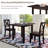 Space-saving Wood Dining Table Sets With Chairs, Extendable Espresso Design