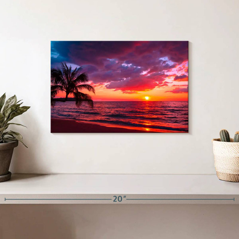 Gillard, coucher de soleil sur les nuages tropicaux, H 8 po x l 12 po