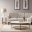 Table de bout, plateau blanc, tablette naturelle