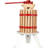 1.6 Gal Manual Fruit Wine Press, Wood Steel Fruit and Wine Press With T-Handle, Stable Triangular Structure, Wine Making Press for Outdoor, Kitchen, Manual Assembly Required