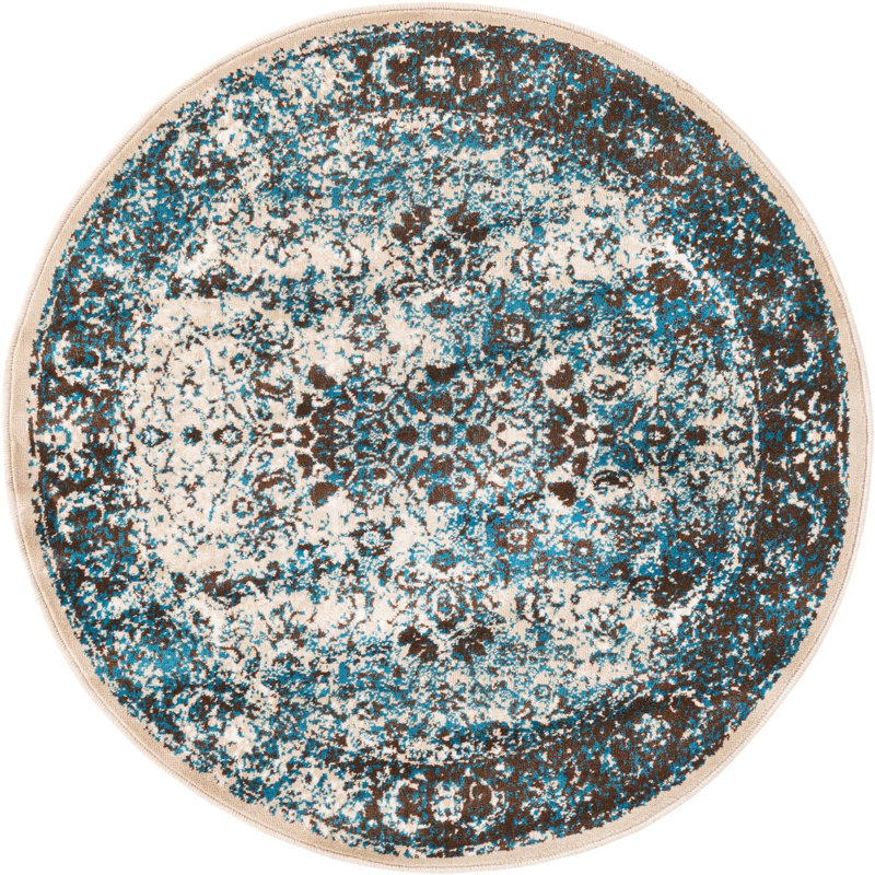 Yareli Oriental Indoor Rug, Round 3'3"
