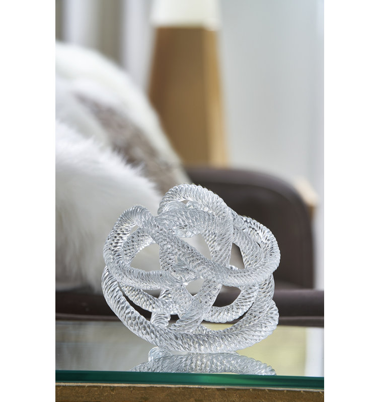Glass Love Knot Sculpture