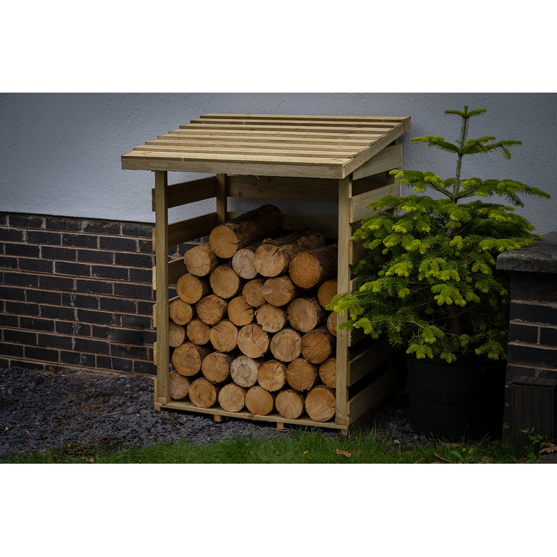 96cm W x 82.3cm D Solid Wood Log Store