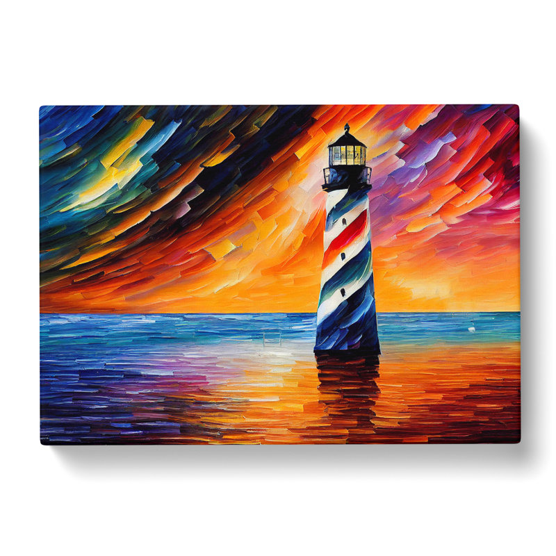Colourful Lighthouse Vol.1 - Wrapped Canvas, 40cm H x 60cm W x 3cm D