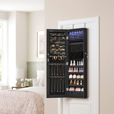 Armoire à bijoux murale avec miroir Mohsin