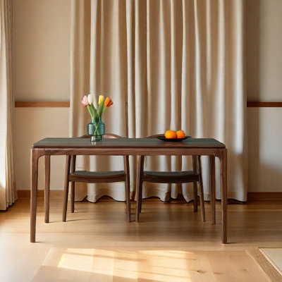 Nalenhle Walnut Solid Wood Top Dining Table