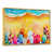 Toile avec cadre flottant or