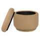 Enoki 21" Wide Round Storage Ottoman with Storage