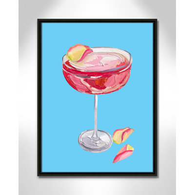 Sparkling Rose Gin Cocktail Print by Straker