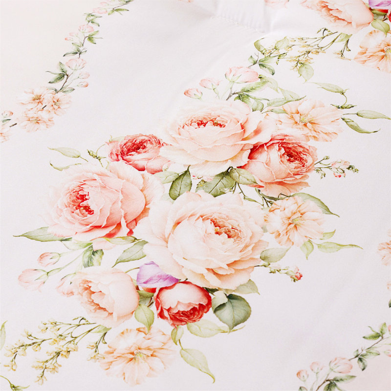 Ensemble d'édredon pour lit simple - jardin, Lit simple, Rose