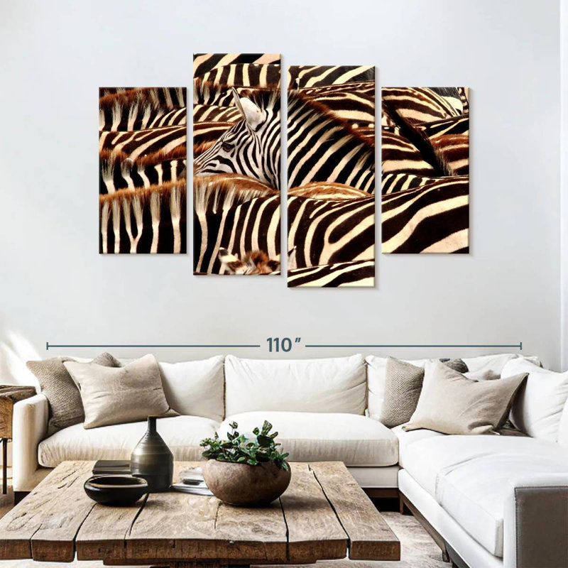 Rayures de zèbre Brampt Serengeti, H 54 po x l 84 po
